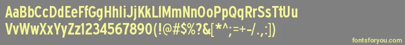 ExpresswaycdsbRegular Font – Yellow Fonts on Gray Background