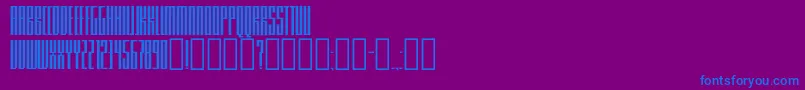 Knifer200 Font – Blue Fonts on Purple Background