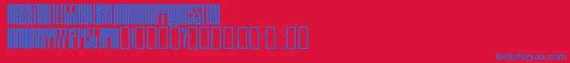 Knifer200-Schriftart – Blaue Schriften auf rotem Hintergrund