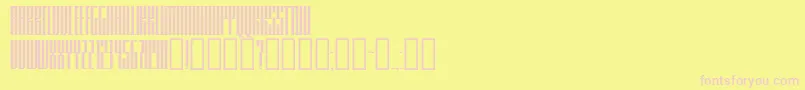 Knifer200-fontti – vaaleanpunaiset fontit keltaisella taustalla