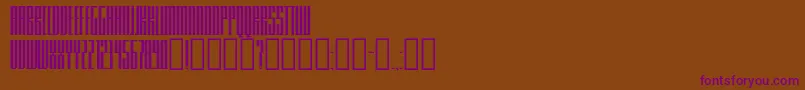 Knifer200 Font – Purple Fonts on Brown Background