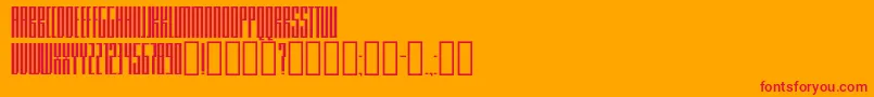 Knifer200 Font – Red Fonts on Orange Background