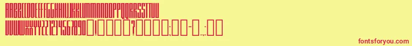 Knifer200 Font – Red Fonts on Yellow Background