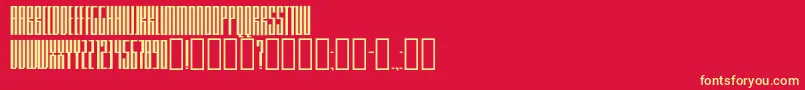 Knifer200 Font – Yellow Fonts on Red Background