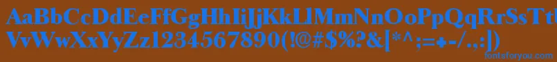 Шрифт Longislandantiqua – синие шрифты на коричневом фоне