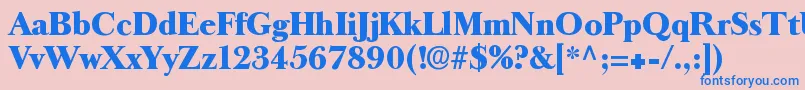 Weitere Informationen zur Longislandantiqua-Schriftart Longislandantiqua-Schriftart – Blaue Schriften auf rosa Hintergrund
