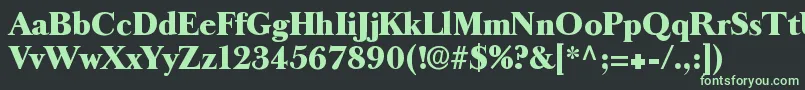 Шрифт Longislandantiqua – зелёные шрифты на чёрном фоне
