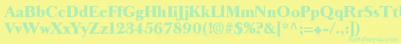 Weitere Informationen zur Longislandantiqua-Schriftart Longislandantiqua-Schriftart – Grüne Schriften auf gelbem Hintergrund