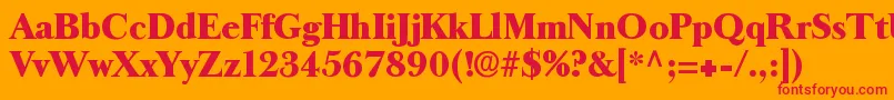 Longislandantiqua Font – Red Fonts on Orange Background