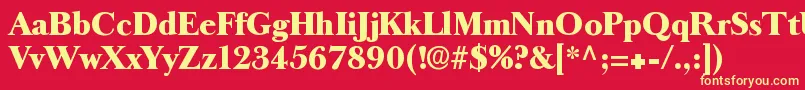 Longislandantiqua Font – Yellow Fonts on Red Background