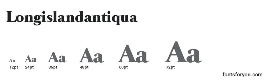 Größen der Schriftart Longislandantiqua