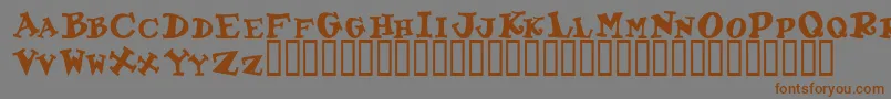 ToocoolscapssskBold Font – Brown Fonts on Gray Background