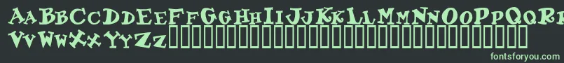 ToocoolscapssskBold Font – Green Fonts on Black Background
