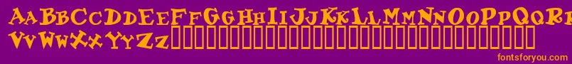 ToocoolscapssskBold Font – Orange Fonts on Purple Background