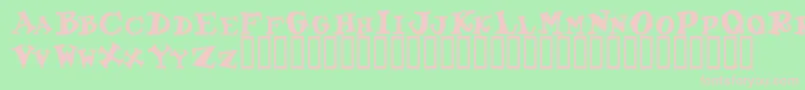 ToocoolscapssskBold-Schriftart – Rosa Schriften auf grünem Hintergrund