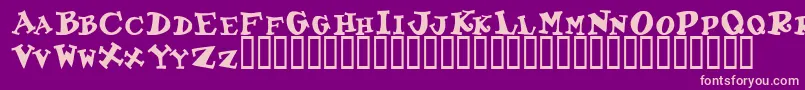 ToocoolscapssskBold Font – Pink Fonts on Purple Background