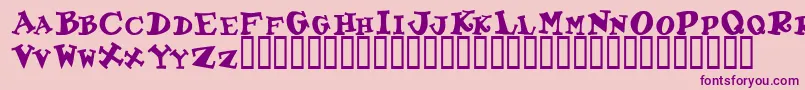 ToocoolscapssskBold Font – Purple Fonts on Pink Background