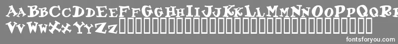 ToocoolscapssskBold Font – White Fonts on Gray Background