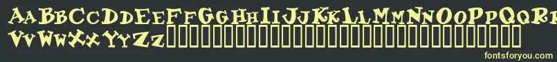ToocoolscapssskBold Font – Yellow Fonts on Black Background