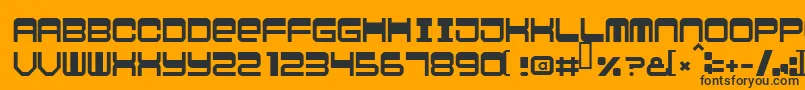 Logic Font – Black Fonts on Orange Background