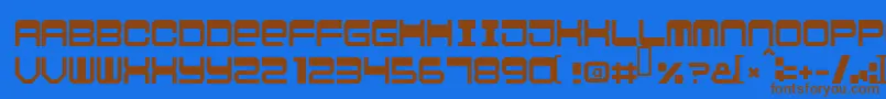 Logic Font – Brown Fonts on Blue Background
