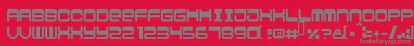 Logic Font – Gray Fonts on Red Background