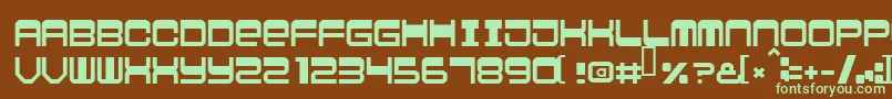 Logic Font – Green Fonts on Brown Background