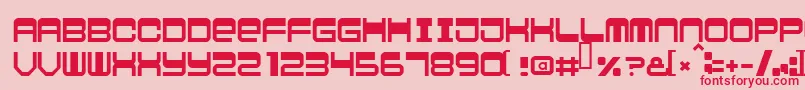 Logic Font – Red Fonts on Pink Background