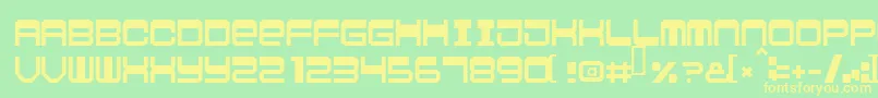 Logic Font – Yellow Fonts on Green Background