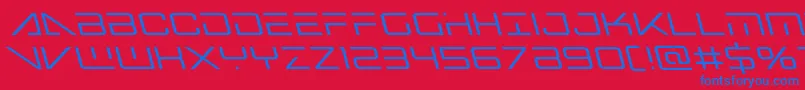 Bansheepilotleft Font – Blue Fonts on Red Background