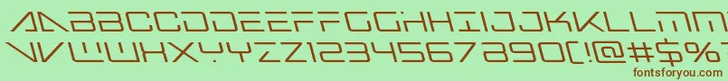 Bansheepilotleft Font – Brown Fonts on Green Background