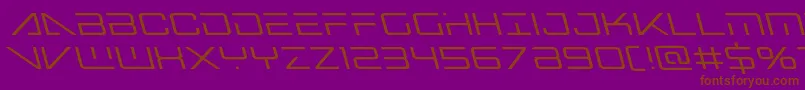 Bansheepilotleft Font – Brown Fonts on Purple Background