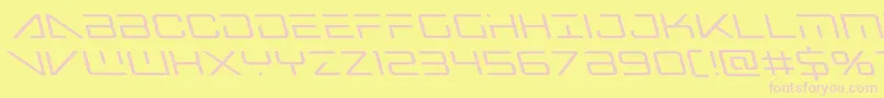 Bansheepilotleft Font – Pink Fonts on Yellow Background