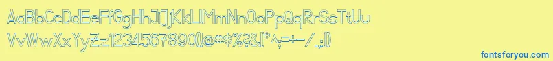 FibelSuedKontur Font – Blue Fonts on Yellow Background