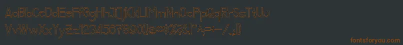 Шрифт FibelSuedKontur – коричневые шрифты на чёрном фоне
