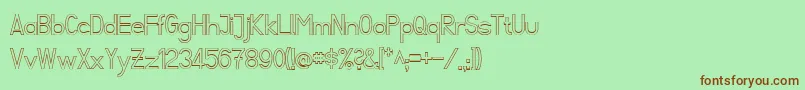 FibelSuedKontur Font – Brown Fonts on Green Background