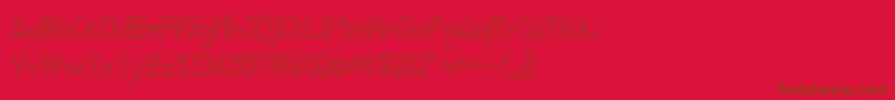 FibelSuedKontur Font – Brown Fonts on Red Background