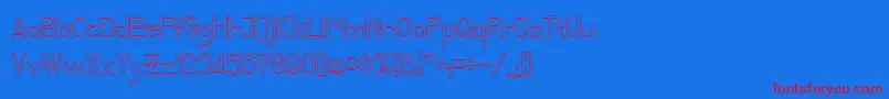 FibelSuedKontur Font – Red Fonts on Blue Background