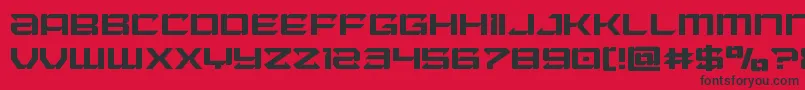 Laserwolf Font – Black Fonts on Red Background