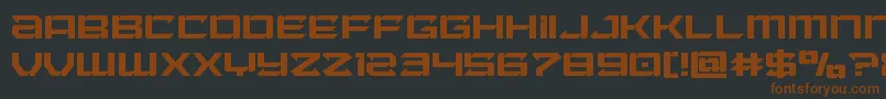 Laserwolf-fontti – ruskeat fontit mustalla taustalla