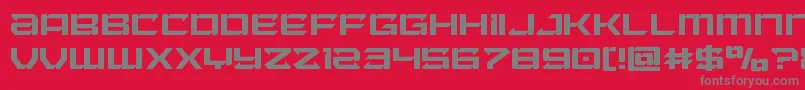 Laserwolf Font – Gray Fonts on Red Background