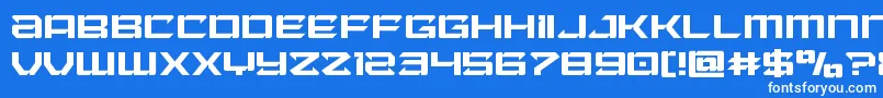 Laserwolf Font – White Fonts on Blue Background