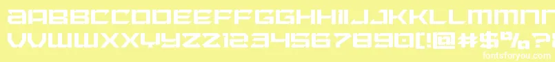 Laserwolf Font – White Fonts on Yellow Background