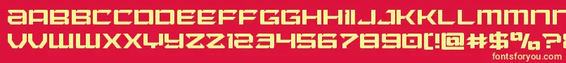 Laserwolf Font – Yellow Fonts on Red Background