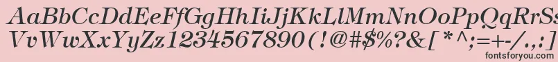 フォントSophisticateSsiItalic – ピンクの背景に黒い文字
