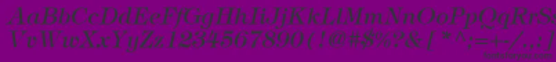 SophisticateSsiItalic Font – Black Fonts on Purple Background