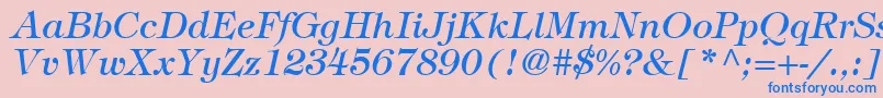 SophisticateSsiItalic Font – Blue Fonts on Pink Background