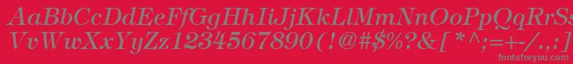 SophisticateSsiItalic Font – Gray Fonts on Red Background