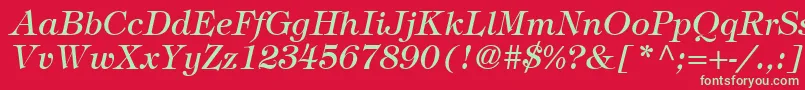 SophisticateSsiItalic Font – Green Fonts on Red Background