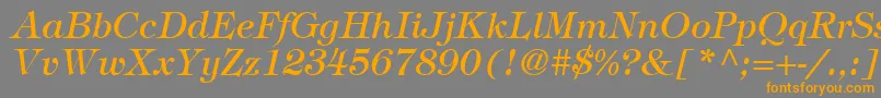 SophisticateSsiItalic Font – Orange Fonts on Gray Background